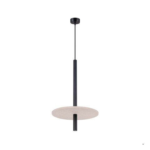 Sollux Lighting Lampa wisząca FELTRO 1 czarna/beżowa