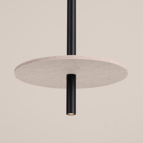 Sollux Lighting Lampa wisząca FELTRO 1 czarna/beżowa