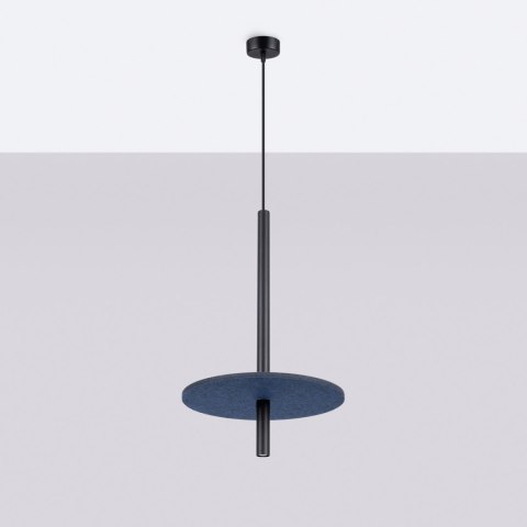 Sollux Lighting Lampa wisząca FELTRO 1 czarna/granatowa