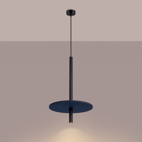 Sollux Lighting Lampa wisząca FELTRO 1 czarna/granatowa