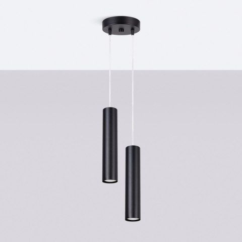 Sollux Lighting Lampa wisząca LAGOS 2P czarna