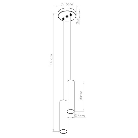 Sollux Lighting Lampa wisząca LAGOS 2P czarna