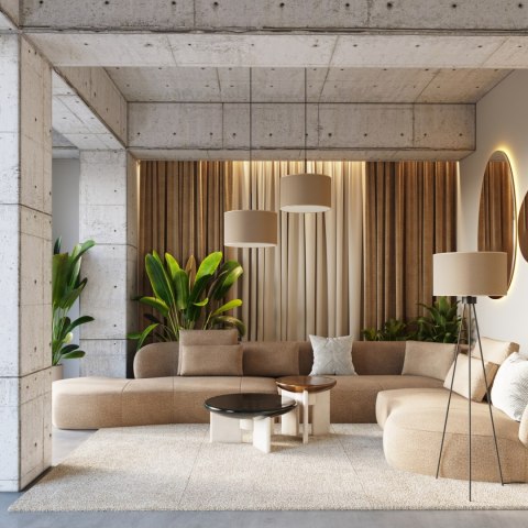 Sollux Lighting Lampa wisząca NEVIA taupe