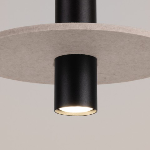 Sollux Lighting Lampa wisząca PELTA 1 czarna/beżowa