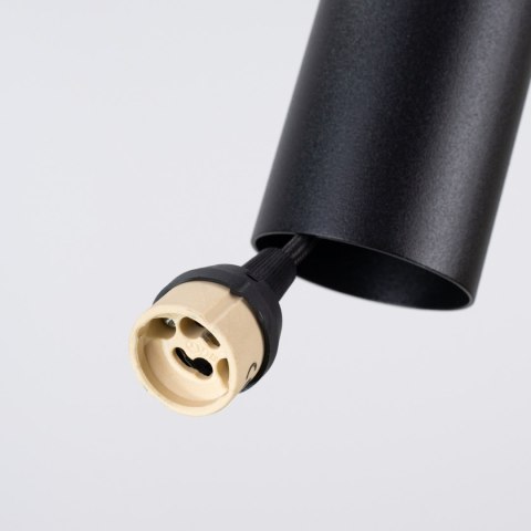 Sollux Lighting Lampa wisząca PELTA 1 czarna/beżowa