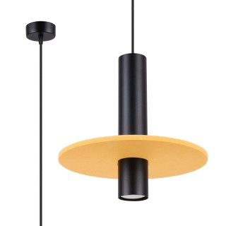 Sollux Lighting Lampa wisząca PELTA 1 czarna/żółta