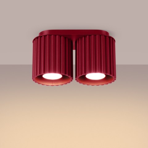 Sollux Lighting Plafon AURA 2 burgund GU10