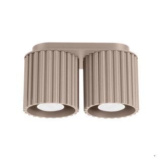 Sollux Lighting Plafon AURA 2 taupe GU10