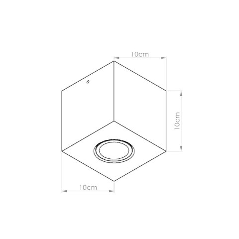 Sollux Lighting Plafon QUAD beton beżowy