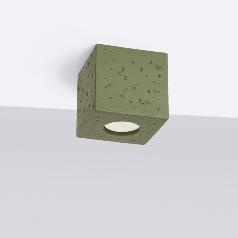 Sollux Lighting Plafon QUAD beton zielona oliwka