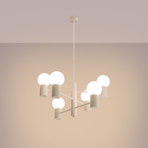 Sollux Lighting Żyrandol HALO 6 beżowy