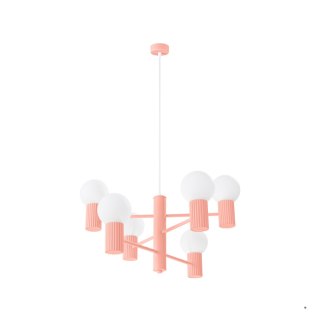 Sollux Lighting Żyrandol HALO 6 brzoskwiniowy