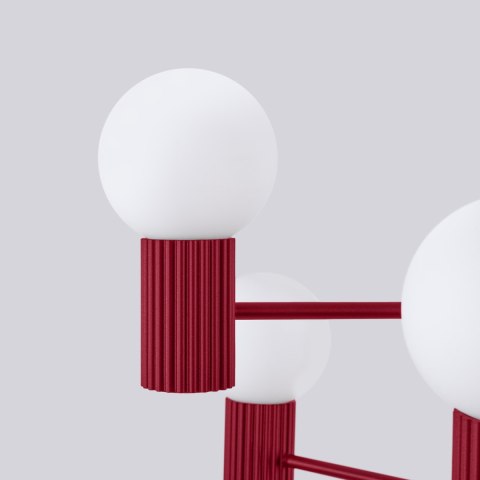 Sollux Lighting Żyrandol HALO 6 burgund