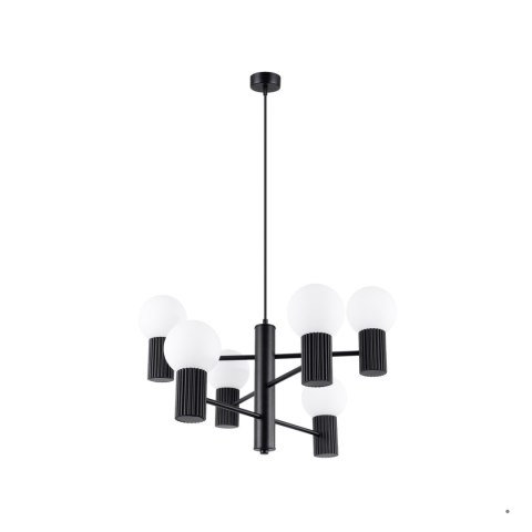 Sollux Lighting Żyrandol HALO 6 czarny