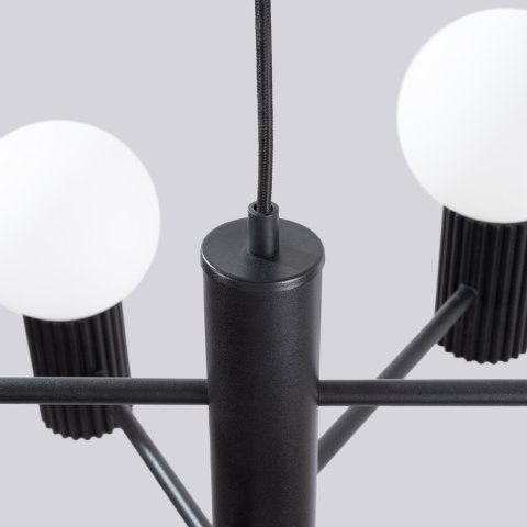 Sollux Lighting Żyrandol HALO 6 czarny