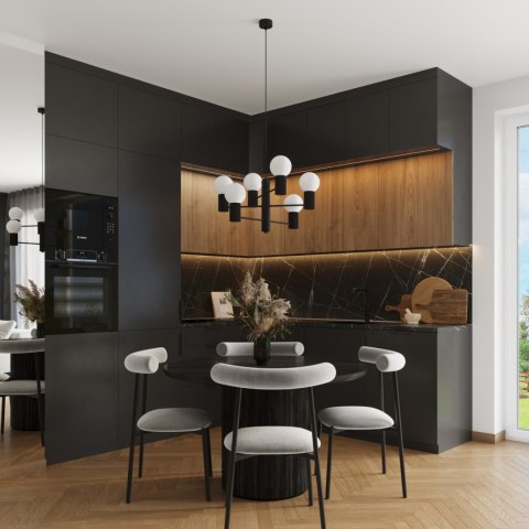 Sollux Lighting Żyrandol HALO 6 czarny