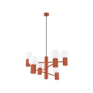 Sollux Lighting Żyrandol HALO 6 ochra czerwona