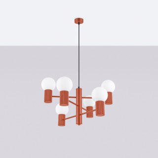 Sollux Lighting Żyrandol HALO 6 ochra czerwona