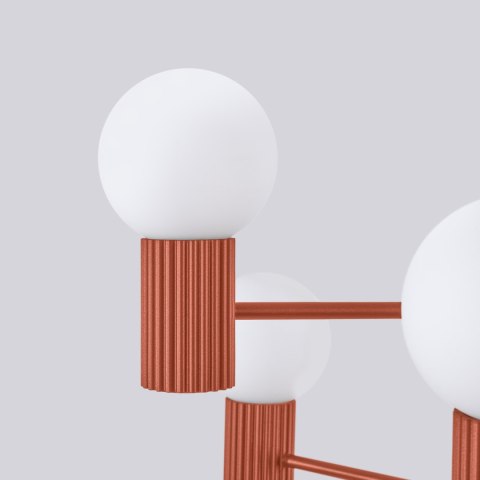 Sollux Lighting Żyrandol HALO 6 ochra czerwona