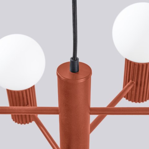 Sollux Lighting Żyrandol HALO 6 ochra czerwona