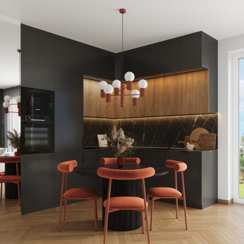 Sollux Lighting Żyrandol HALO 6 ochra czerwona