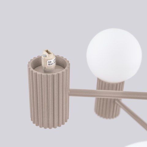 Sollux Lighting Żyrandol HALO 6 taupe