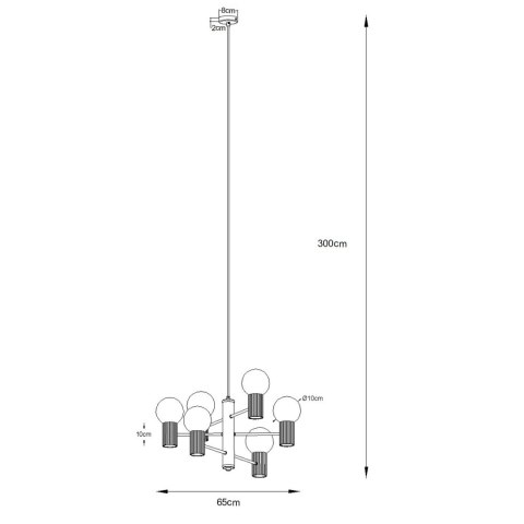 Sollux Lighting Żyrandol HALO 6 zielony oliwkowy