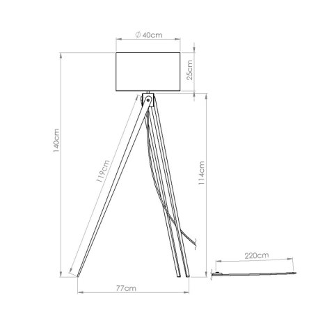 Sollux Lighting Lampa podłogowa NATT biała