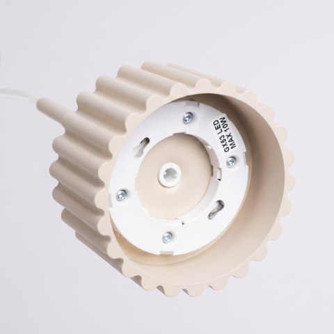 Sollux Lighting Lampa wisząca AURA 1 beżowa Gx53