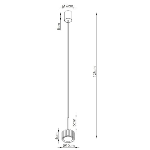 Sollux Lighting Lampa wisząca AURA 1 mocca Gx53
