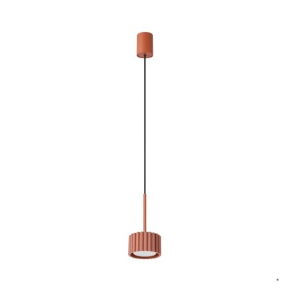 Sollux Lighting Lampa wisząca AURA 1 ochra czerwona Gx53
