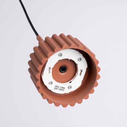 Sollux Lighting Lampa wisząca AURA 1 ochra czerwona Gx53