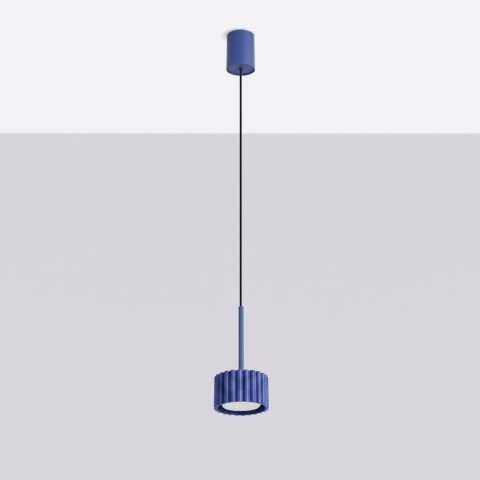 Sollux Lighting Lampa wisząca AURA 1 ultramaryna Gx53