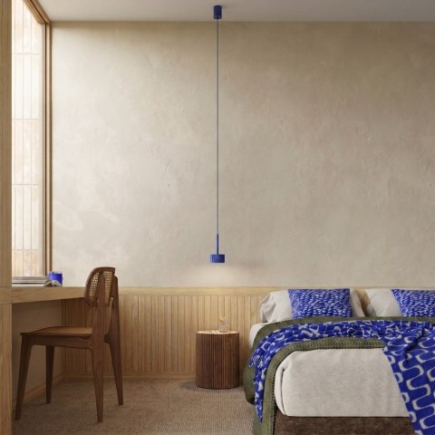 Sollux Lighting Lampa wisząca AURA 1 ultramaryna Gx53
