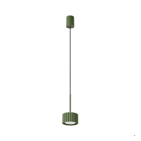 Sollux Lighting Lampa wisząca AURA 1 zielona oliwka Gx53
