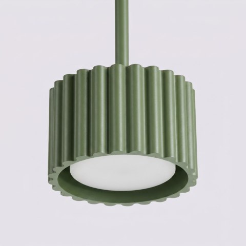 Sollux Lighting Lampa wisząca AURA 1 zielona oliwka Gx53