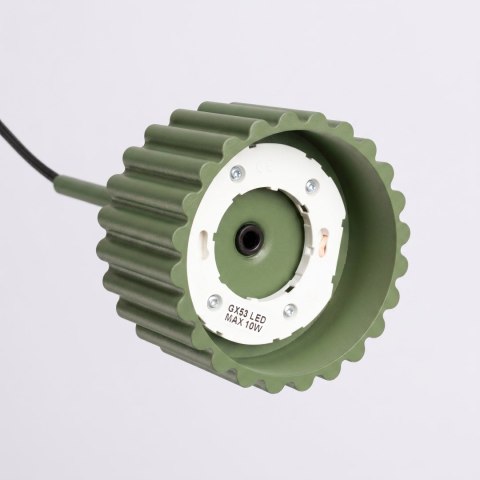 Sollux Lighting Lampa wisząca AURA 1 zielona oliwka Gx53