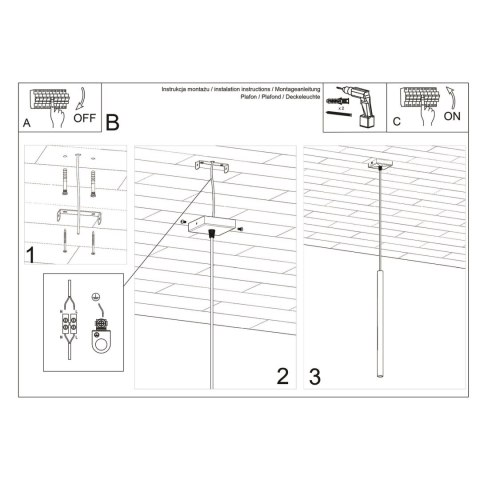 Sollux Lighting Lampa wisząca PASTELO 1 różowa