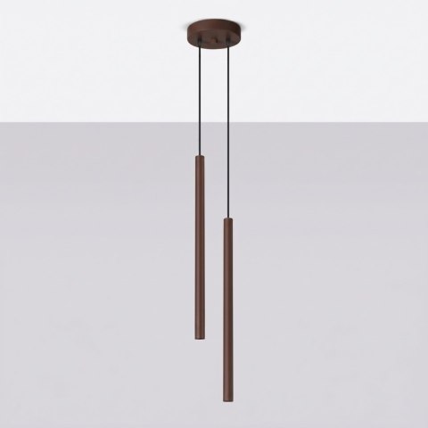 Sollux Lighting Lampa wisząca PASTELO 2 brązowa