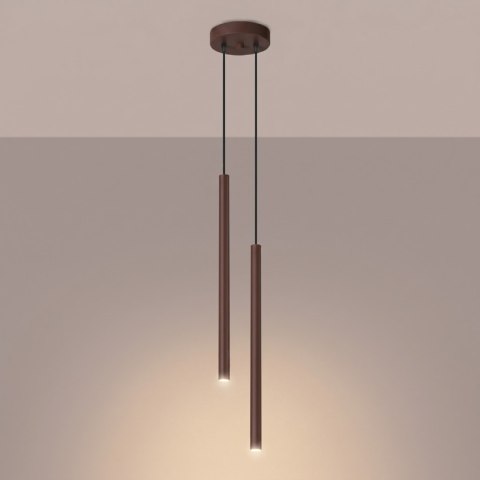 Sollux Lighting Lampa wisząca PASTELO 2 brązowa