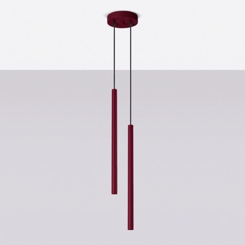 Sollux Lighting Lampa wisząca PASTELO 2 burgund