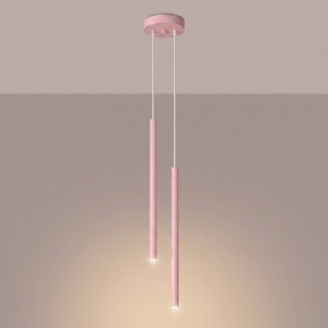 Sollux Lighting Lampa wisząca PASTELO 2 różowa