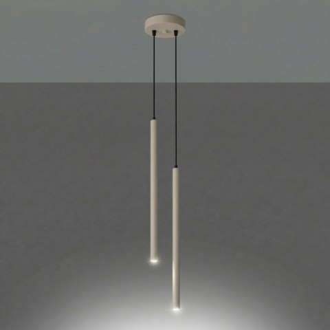 Sollux Lighting Lampa wisząca PASTELO 2 taupe