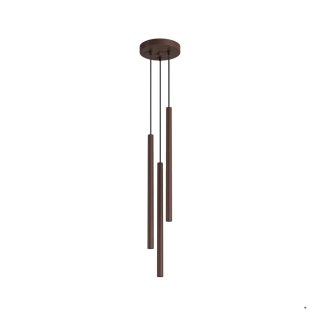 Sollux Lighting Lampa wisząca PASTELO 3P brązowa