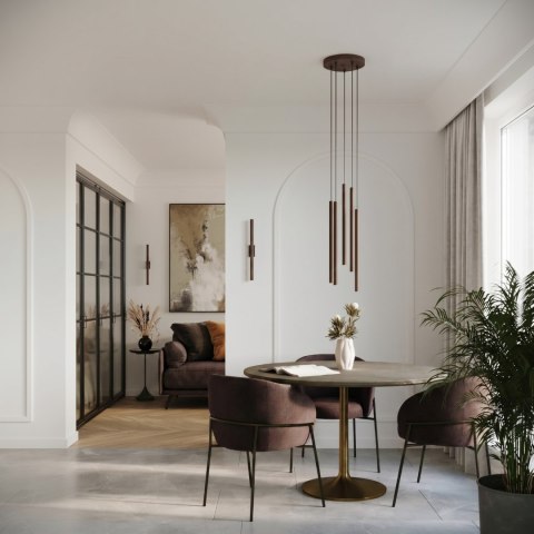 Sollux Lighting Lampa wisząca PASTELO 3P brązowa