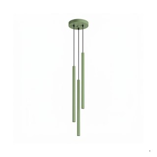 Sollux Lighting Lampa wisząca PASTELO 3P szałwiowa