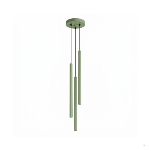 Sollux Lighting Lampa wisząca PASTELO 3P szałwiowa