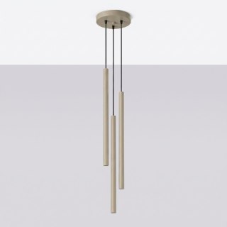 Sollux Lighting Lampa wisząca PASTELO 3P taupe
