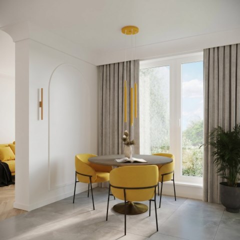Sollux Lighting Lampa wisząca PASTELO 3P żółta