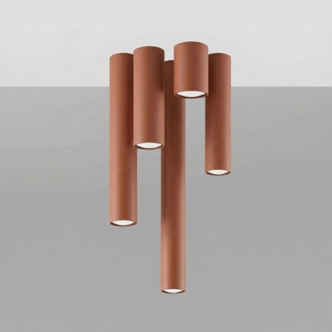 Sollux Lighting Plafon LAGOS 10 ochra czerwona